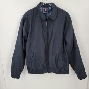 Chaps Jacket Mens Large Full Zip Lined Pockets Blue